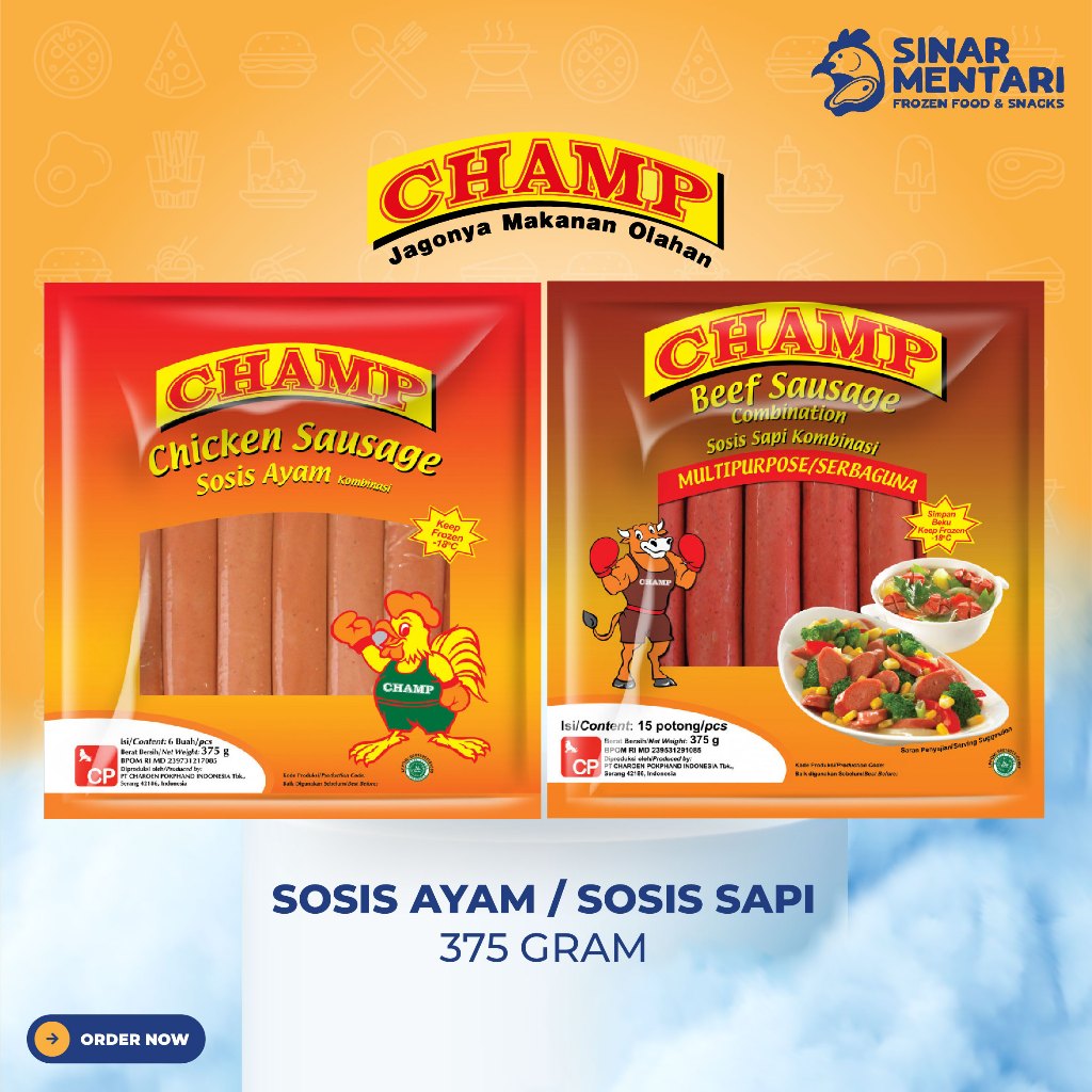 

CHAMP Sosis AYAM / SAPI 375 gram