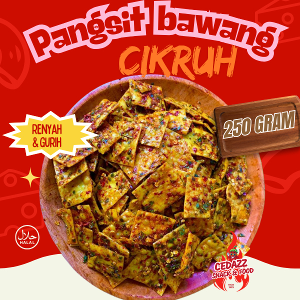 

250 gram kripik pangsit sultan pedas daun jeruk
