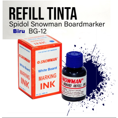 

Snowman Refill Ink Tinta Spidol White Board BG-12 Murah