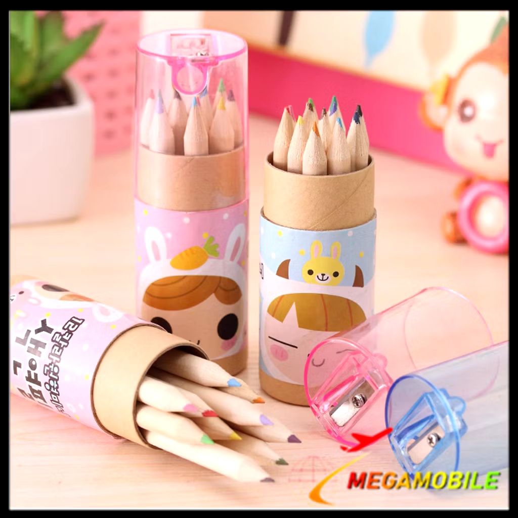 

Pensil Warna 12 IN 1 + Serutan Pensil Color Pencils Quality Pensil Warna Karakter