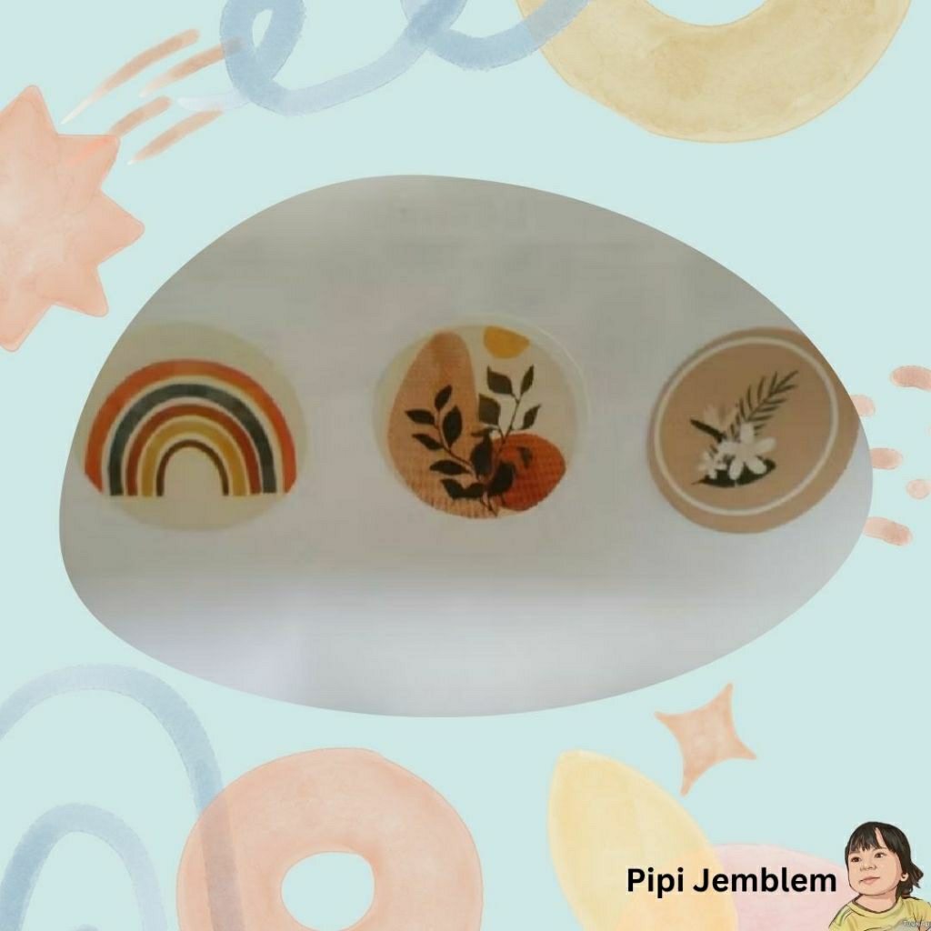 

stiker bulat motif estetik stiker segel olshop bingkisan hampers