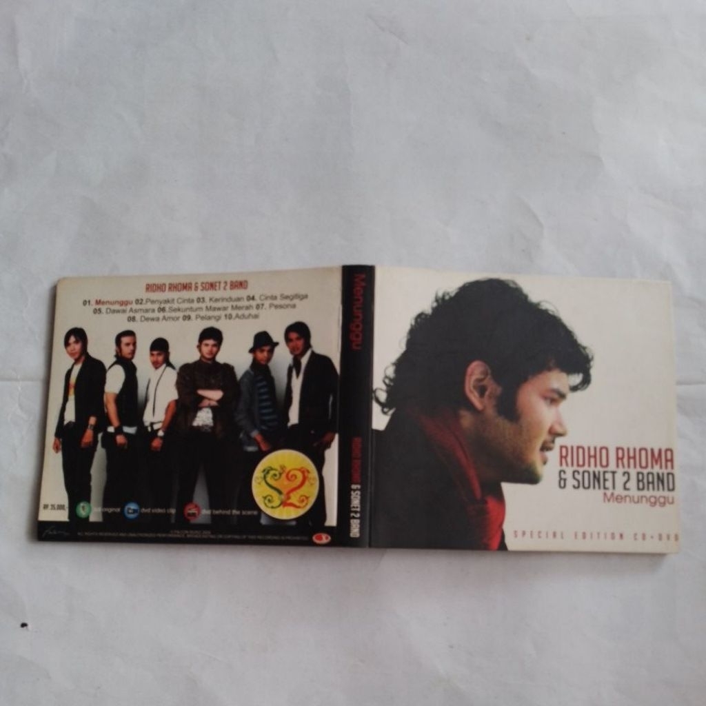 kaset cd, dvd lagu ridho rhoma & sonet 2 band menunggu