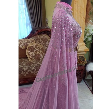 Hiasan baju pengantin/jubah pengantin elegan