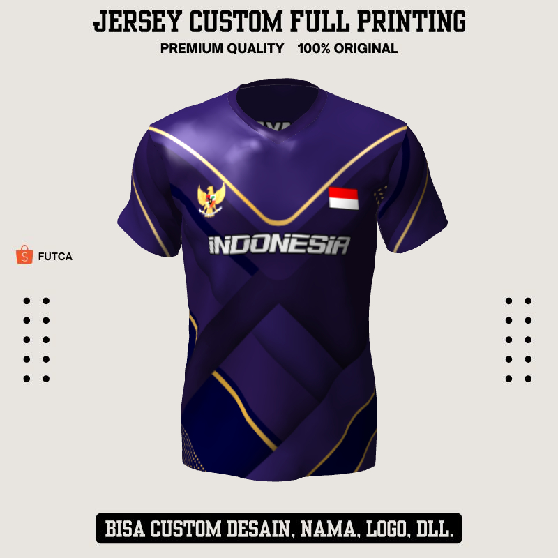 Kaos Jersey Futsal Ungu Motif Abstrak 190 - Jersey Olahraga Custom Full Printing