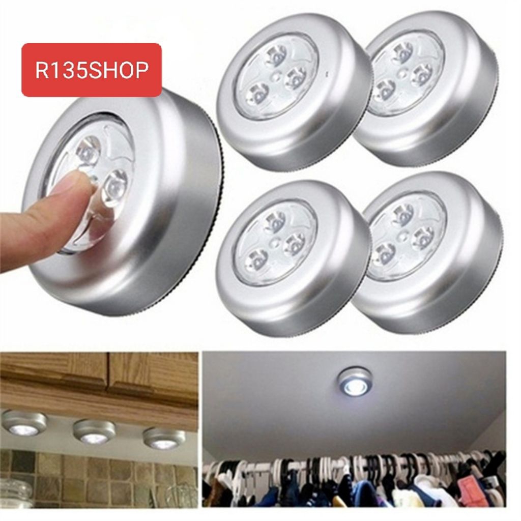 R135 Lampu Tempel 3 Led / Lampu Tempel Dalam Lemari / Lampu Emergency Hiking