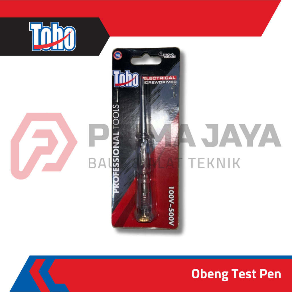 OBENG TEST PEN / TESPEN LISTRIK / VOLTAGE TESTER PVC TOHO