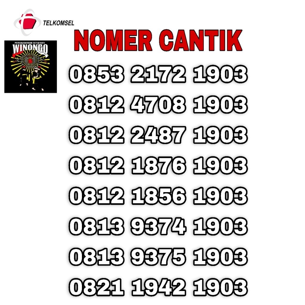 NOMER CANTIK PSHW1903