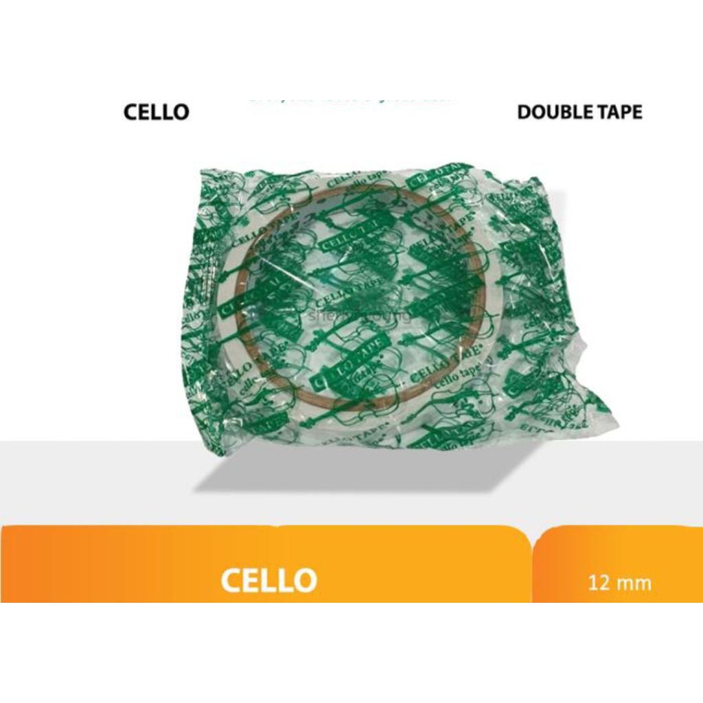 

dobel tape cello ½" / isolasi timbal balik