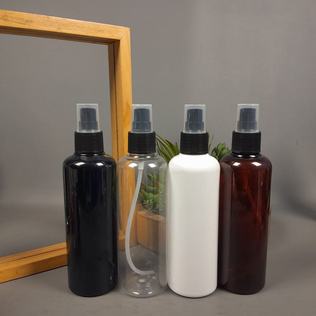 Botol Pump 250 Ml Treatment Hitam / Botol Treatment Pump 250 Ml / Botol Pump 250 Ml / Botol Facial W