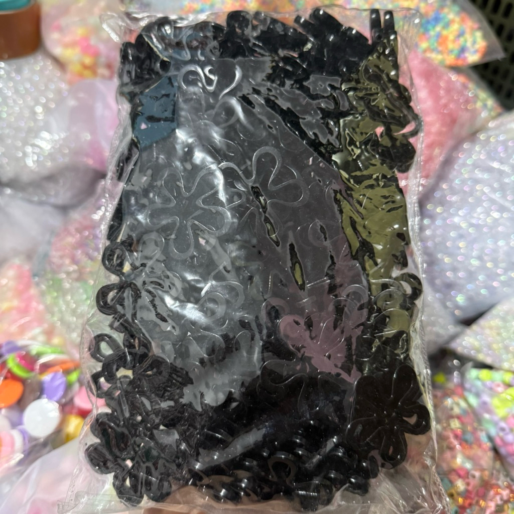 1 Pon Manik Manik Bunga Besar Hitam