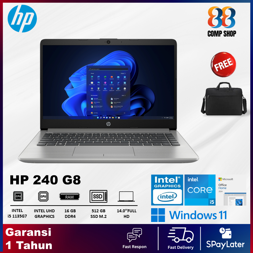 NEW  Laptop HP 250 G8 intel core i5 1135G7 16GB 512GB SSD W11 15.6FHD