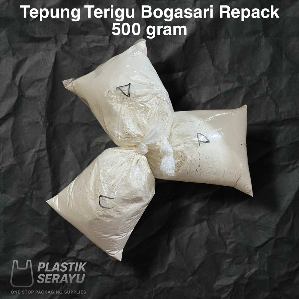 

Tepung Terigu Baking Protein Bogasari repack 500 gram Cakra dahlia segitiga tapioka