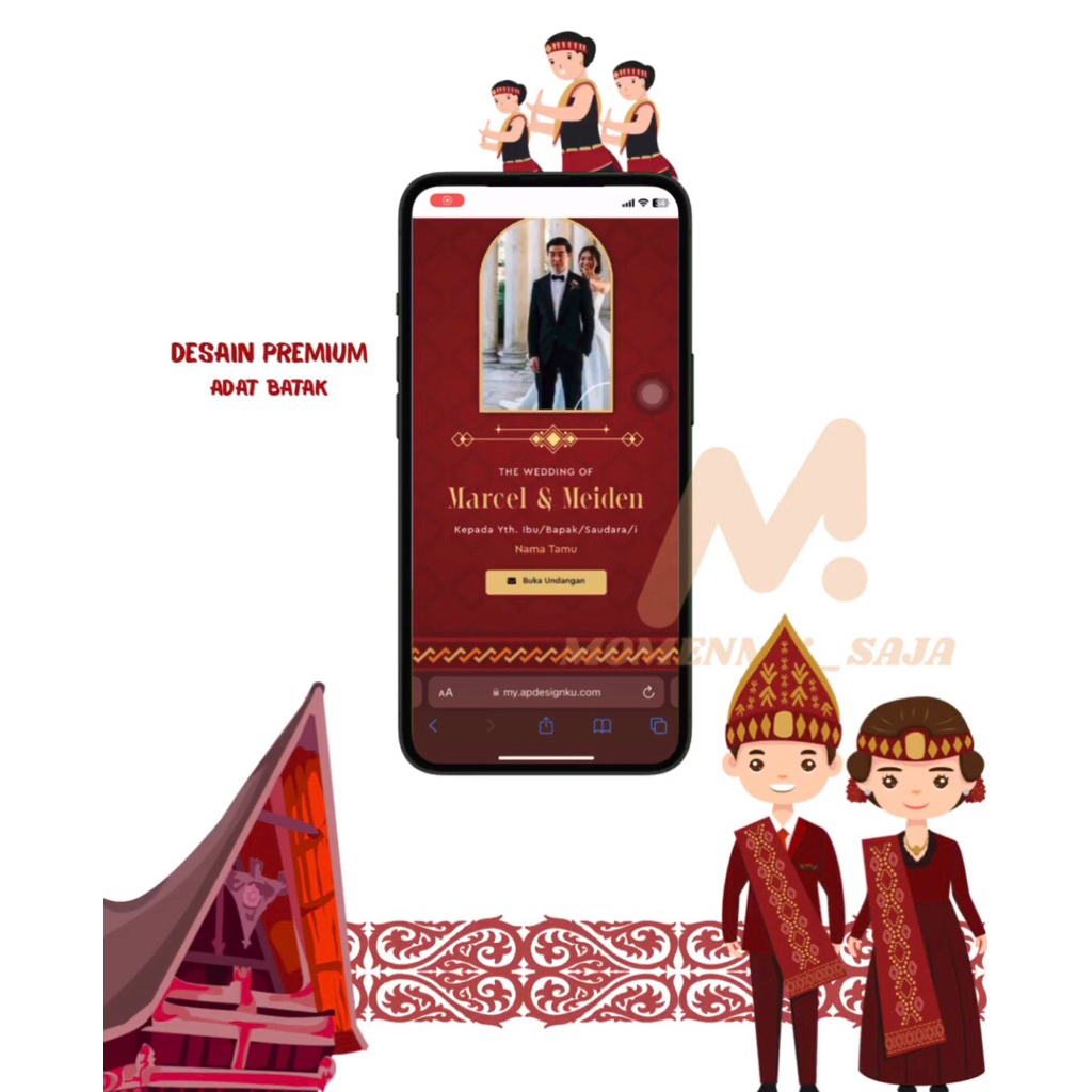 Digital Invitation atau undangan digital adat batak