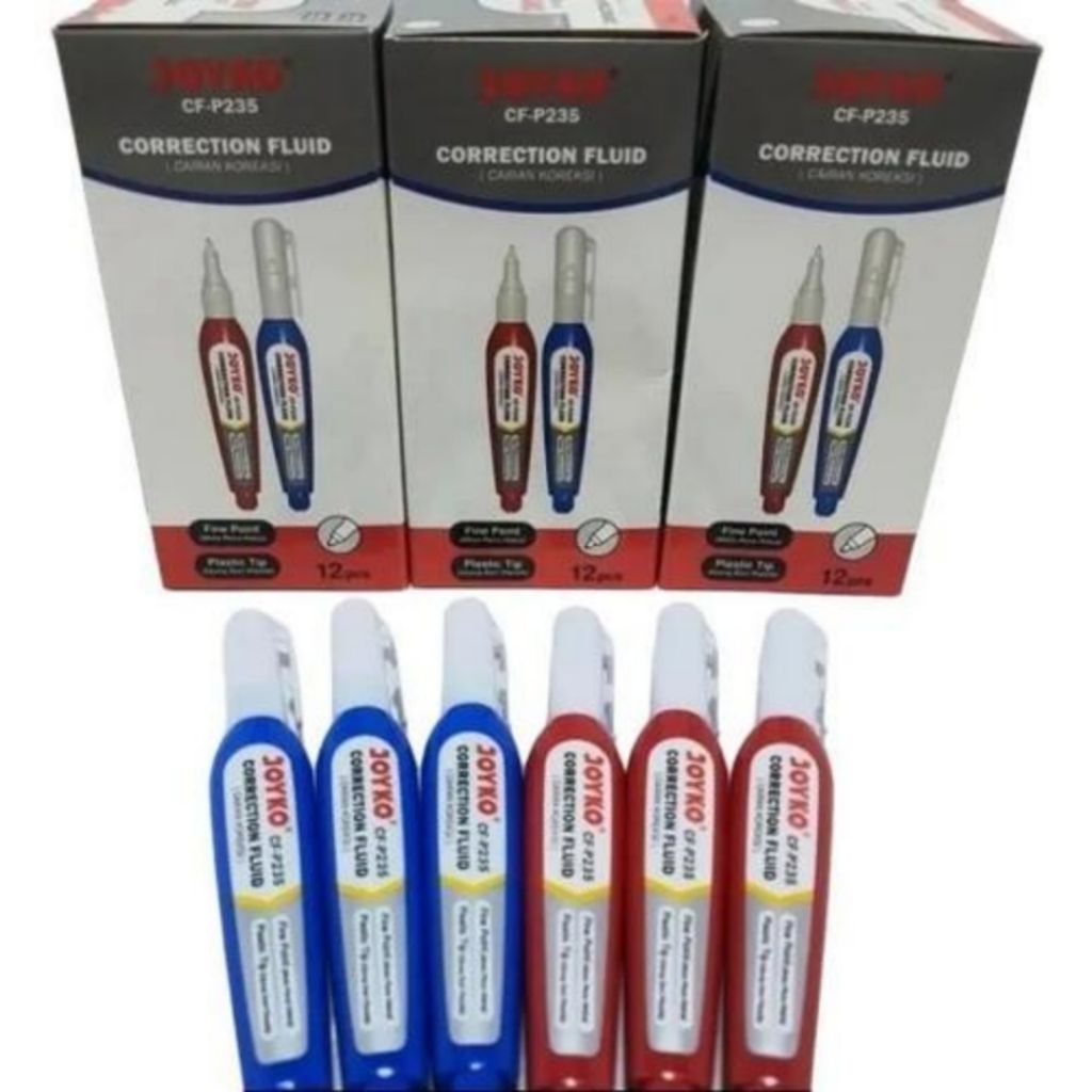 

Harga Grosir ( 1kotak/12 pcs)TipX Correction FluidJoyko CF-P235 ORIGINAL - CF-P235 JOYKO 1KOTAK