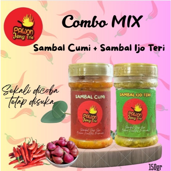

Combo Mix Sambal Cumi + Sambal Ijo Teri