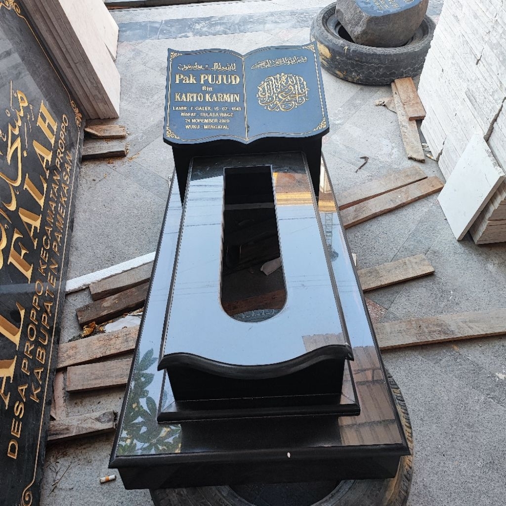 KIJING MAKAM ANAK MARMER PREMIUM, BATU NISAN MAKAM ANAK MARMER 60X120 CM