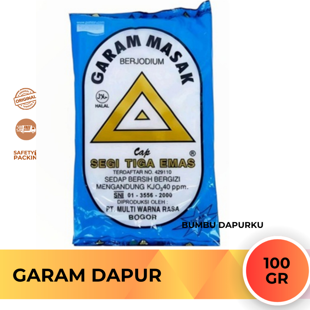 

Garam Makan Salt Sea Merk Cap Mutiara Laut lezat Beryodium 100 Gr