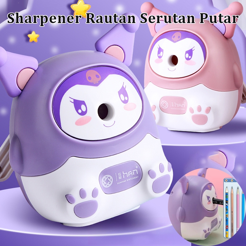 

Sharpener Rautan Serutan Putar / Serutan Pensil Kuromi Anak / Hadiah Ulangtahun Anak Unik / Perlengkapan Alat Tulis Sekolah
