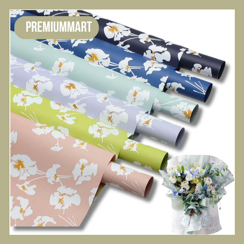

20 LEMBAR Flower Wrapping Paper Hand Bouquet Florist Valantine Cellophane KB065