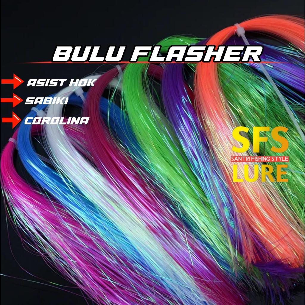 Bulu assist hook jig bulu flasher bulu umpan pancing bulu sabiki bulu mutiara bulu umpan pancing FLA