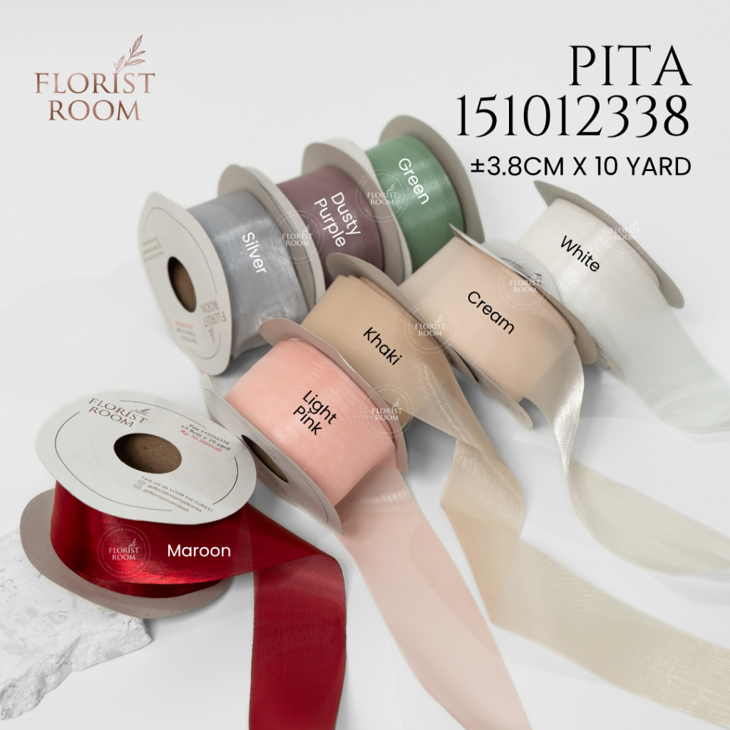 

Pita 151012338 ±3.8cm x 10yard -Weddinf Ribbon - Gift Ribbon - Organza