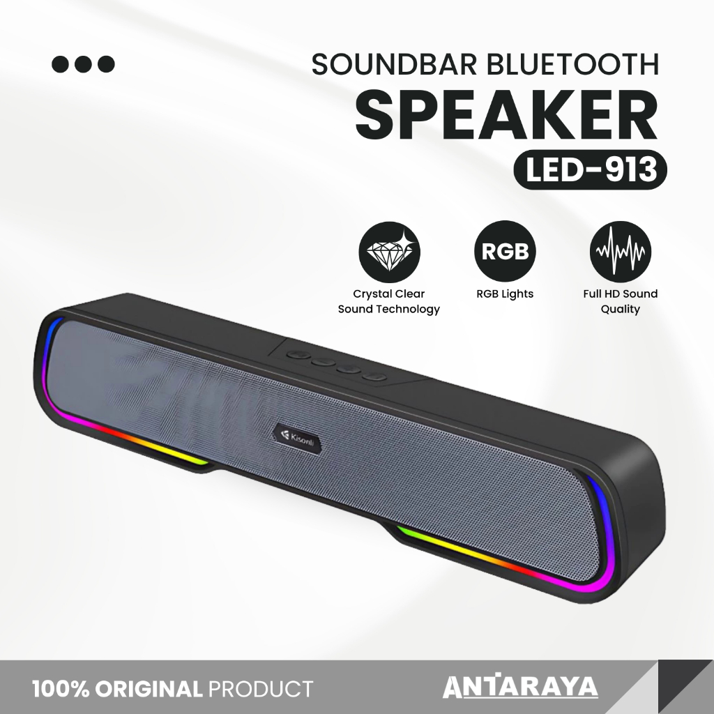 Speaker Soundbar Portable Bluetooth LED-913 / Speaker Bluetooth Super Bass, soundbar bass
