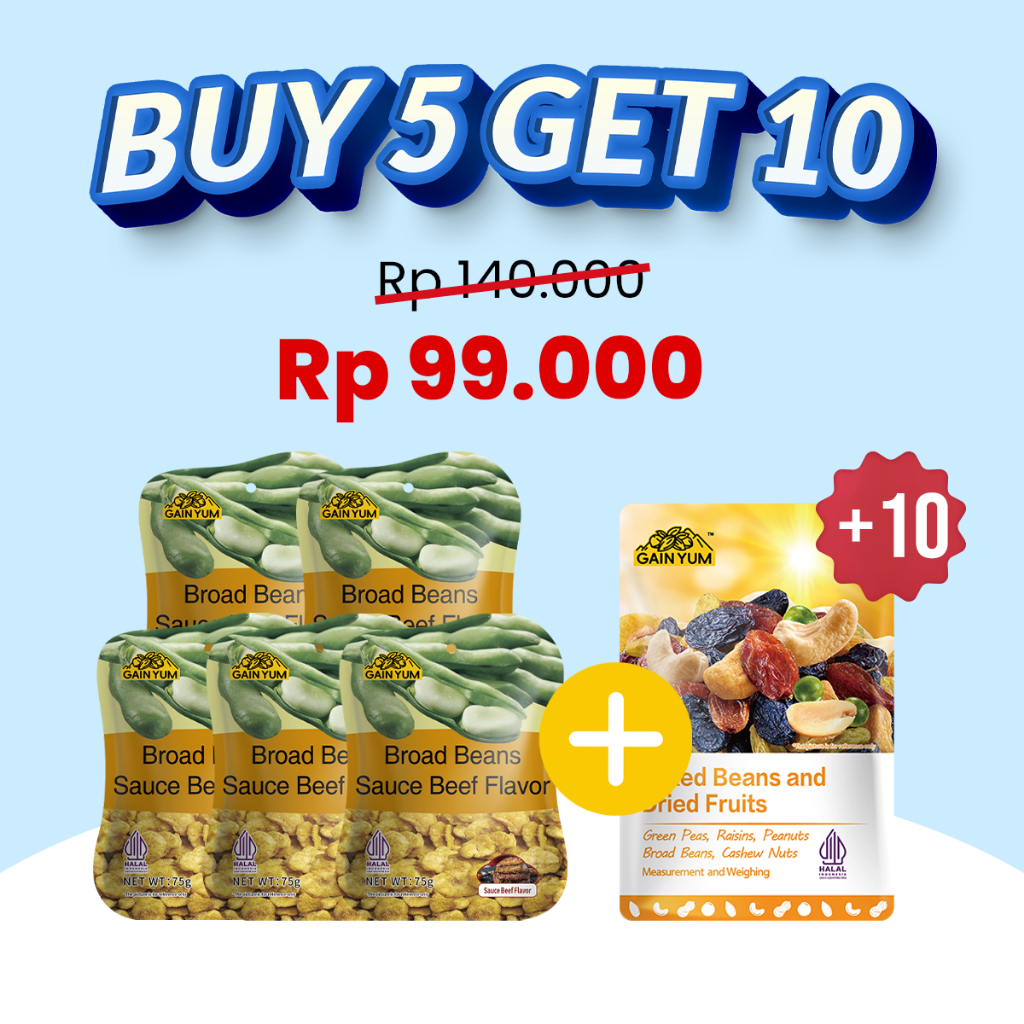 

Gain Yum - Kacang Koro Rasa Saus Sapi Kam Yuens Broad Beans Sauce Beef Flavor 75G [Chinese Version]