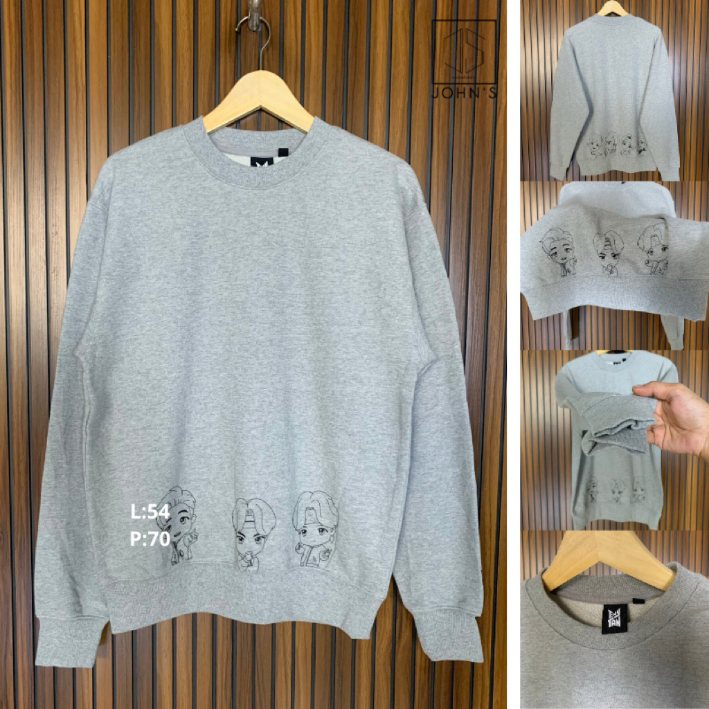 Crewneck/Sweater BTS Official | Sweatshirt Motif Kartun Idol Korea (BTS Official)