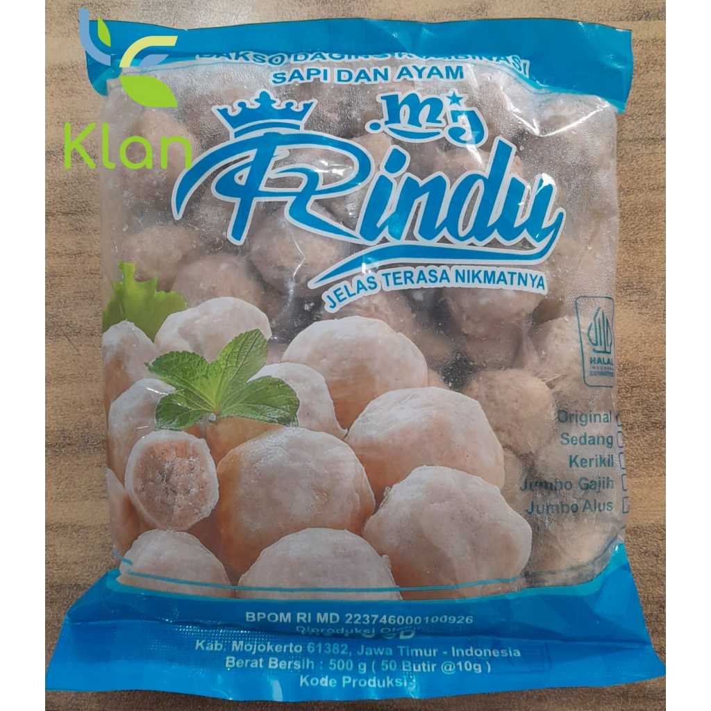 

MJ RINDU BAKSO DAGING KOMBINASI SAPI DAN AYAM POLOS 50 BIJI/ BASO SAPI AYAM/ PENTOL