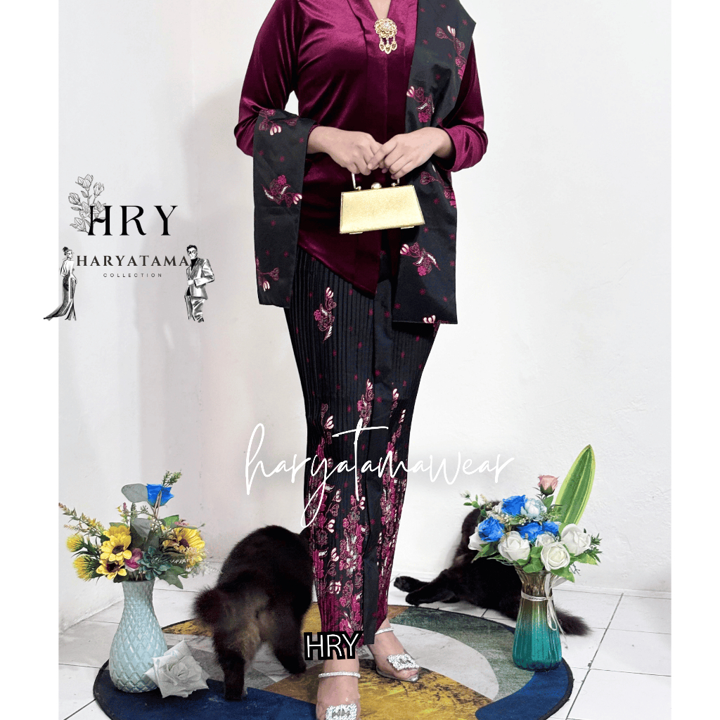 [Set] Rok Batik Wiru + Selendang Randu Laras - Rok Plisket Wiron - Rok Batik Instan Berkain