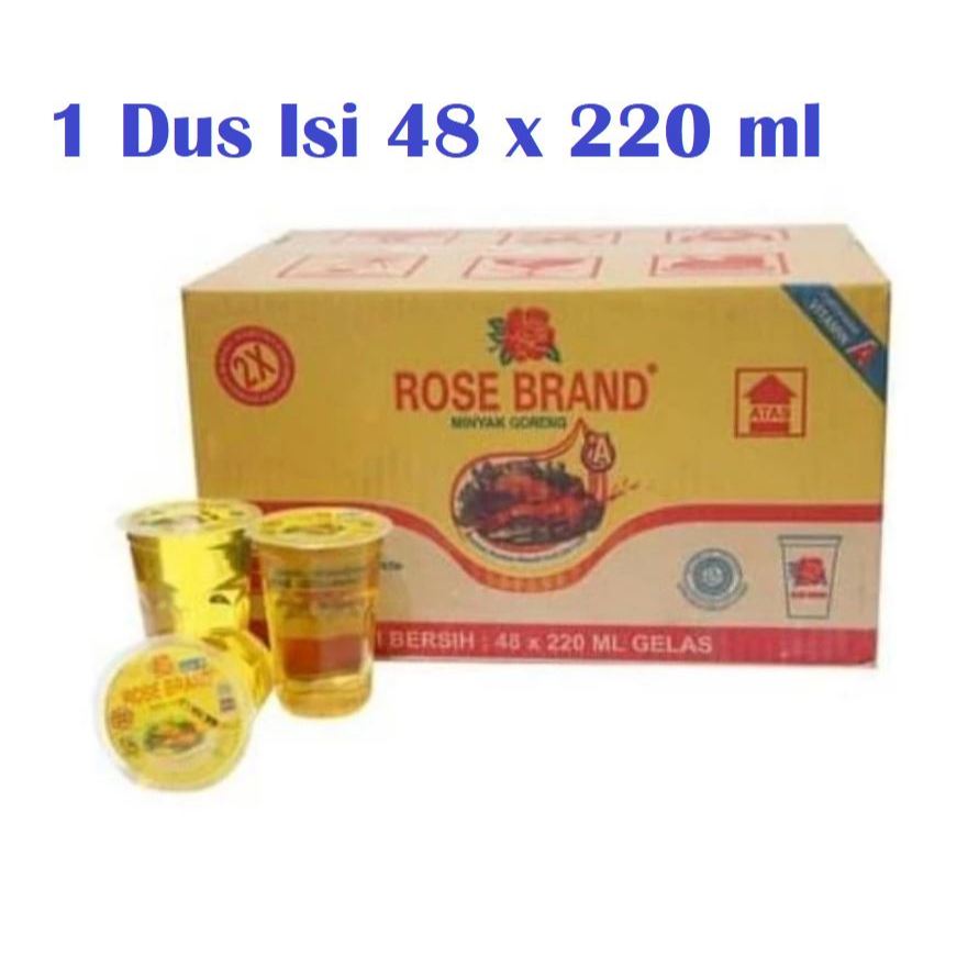 

1 Dus Rose Brand Minyak Goreng Cup Isi 48 x 220 ml