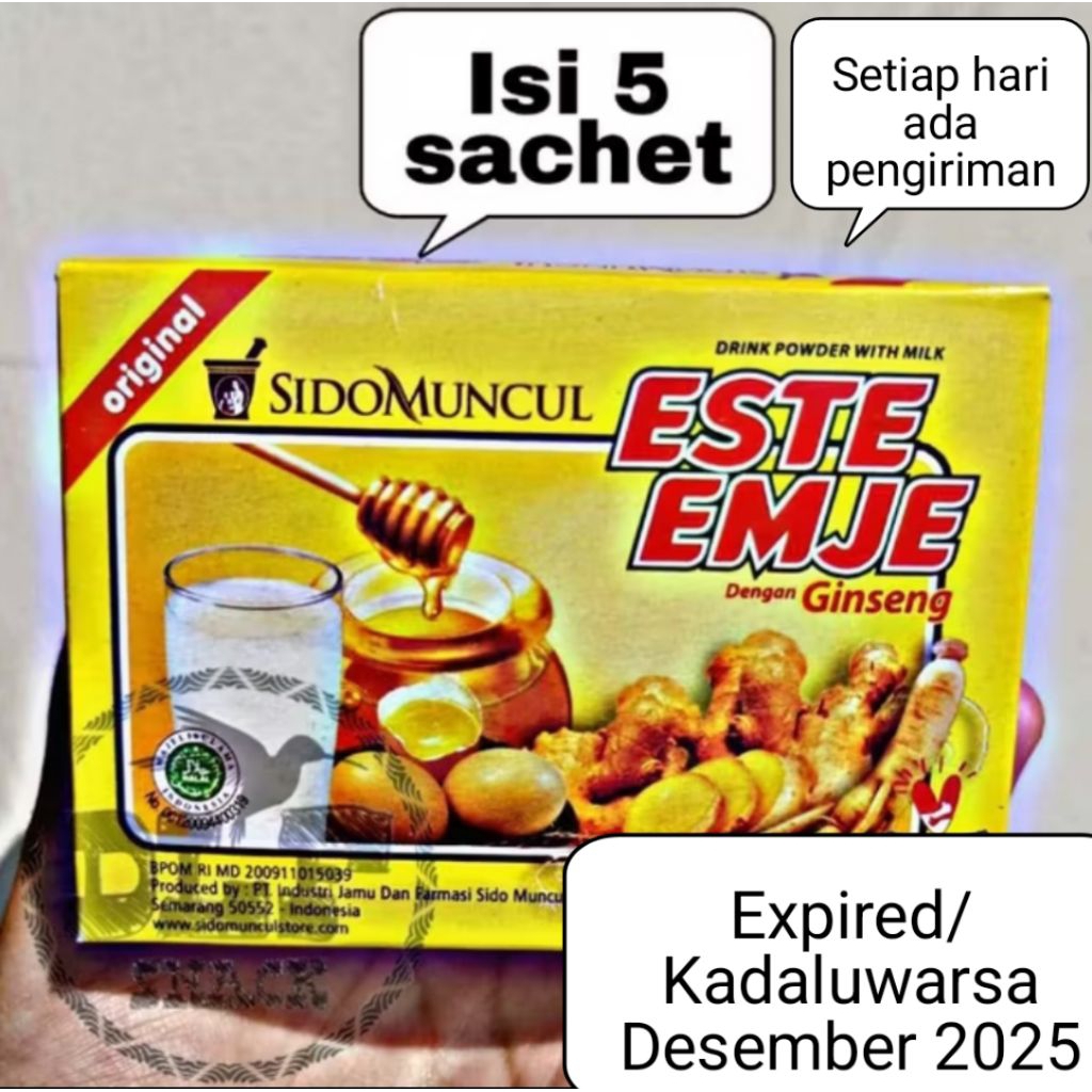 

sidomuncul stmj isi 5 sachet expDesember2025 este emje box sido muncul susu
