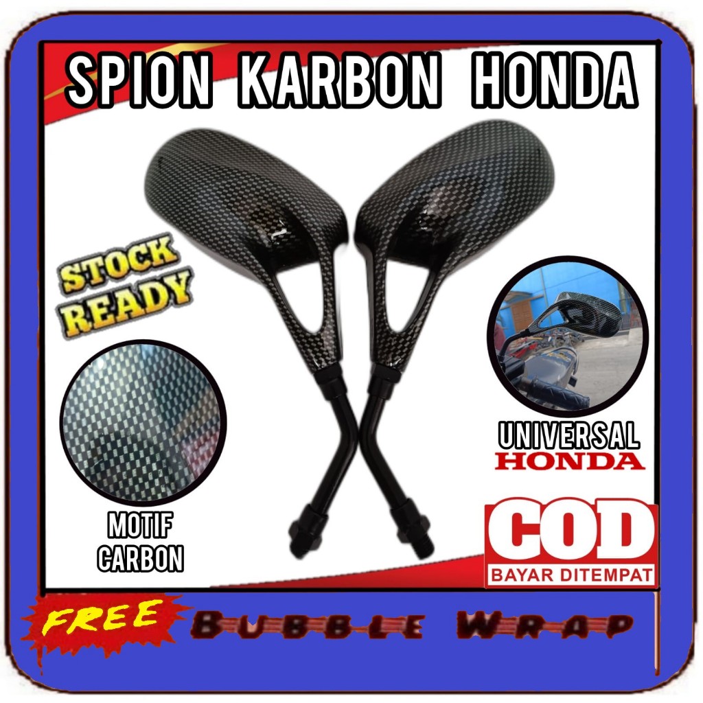 Spion Carbon Honda Universal Spion Karbon Honda Beat Scoopy Vario Supra PCX Tiger Megapro Genio