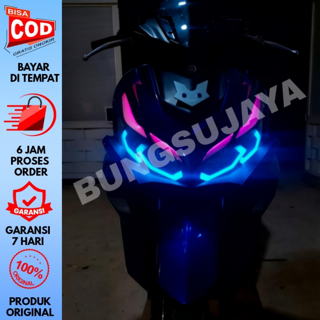 SATU PAKET LAMPU ALIS YAMAHA AEROX 155 NEW SIAP PASANG BONUS DEMON EYE BERKUALITAS TIDAK BERBINTIK