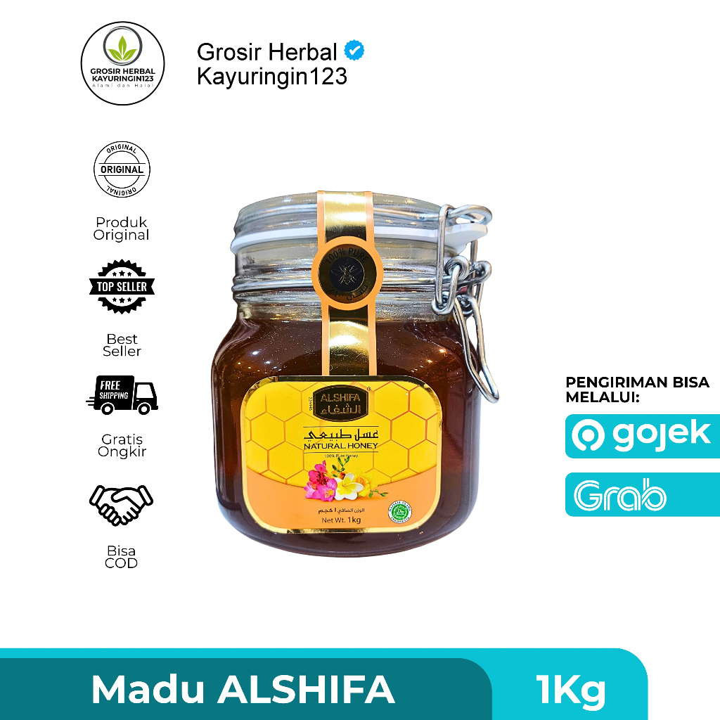 

Madu Arab Al Shifa / Alshifa 1 kg Original / Madu Alshifa 1kg Madu Alshifa 1KG Impor Arab Saudi Kemasan Toples Kawat 1kg Original Al Shifa 1000gram Natural Honey