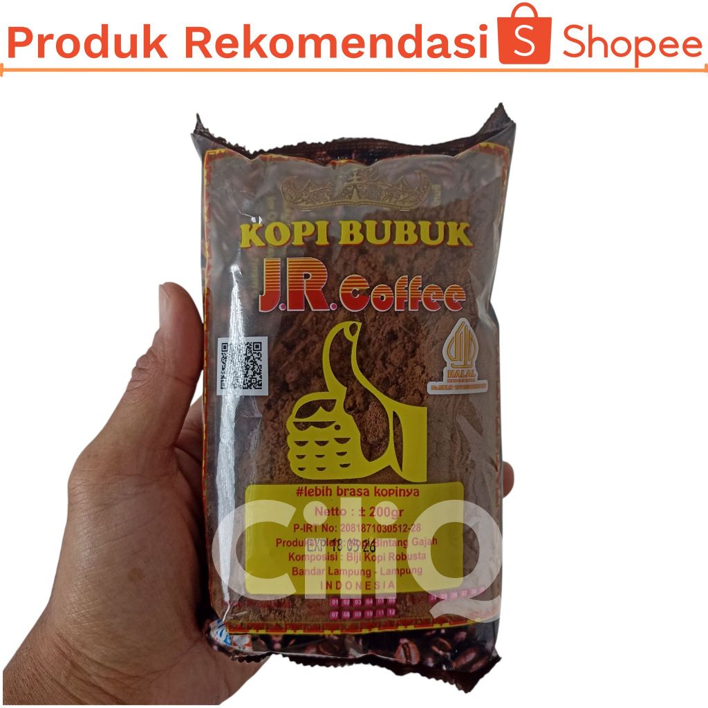 Kopi Jempol Bubuk JR Coffee 200gr Robusta Asli Pringsewu Lampung Murah