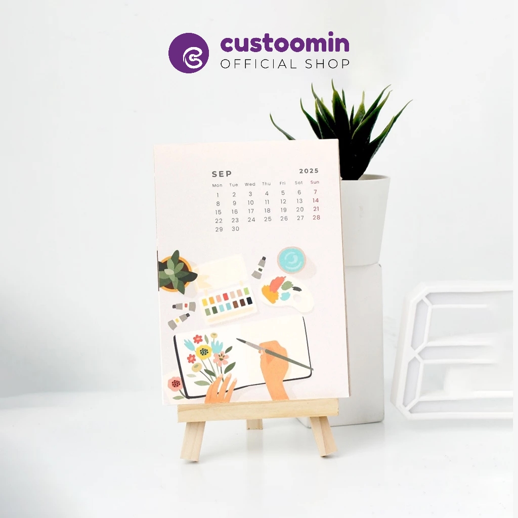 

Kalender 2026 | Decoration Calendar | A6 Size | Easel Potrait Stand Calendar | Custoom.in