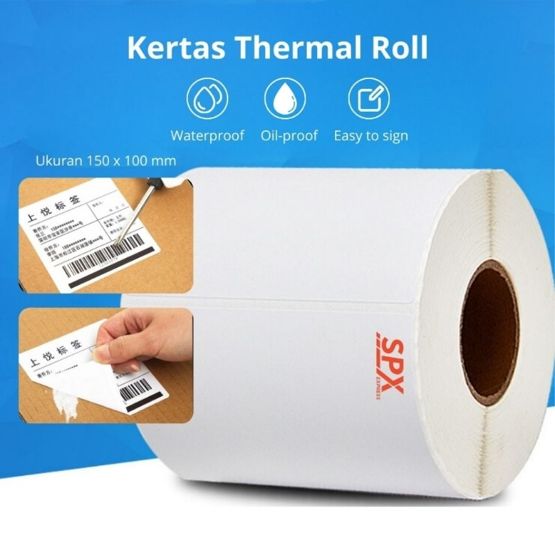 

Kertas Thermal Spx Ukuran 100 x 120 isi 250 Lembar (1 Roll)