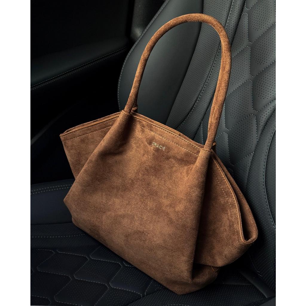 GRACIE - Noire Suede Bag / Shoulder Bag / Handbag / Casual Bag