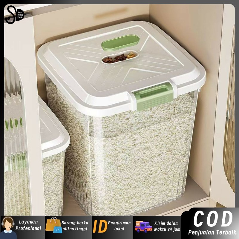 tempat beras 25kg model baru wadah beras aesthetic tempat beras aesthetic dispenser beras 10 kilogra