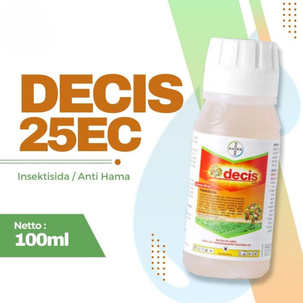 Insektisida DECIS 50ml & 100ml , Insektisida 25EC Deltametrin 25g/l - Pembasmi hama ORIGINAL BAYER /