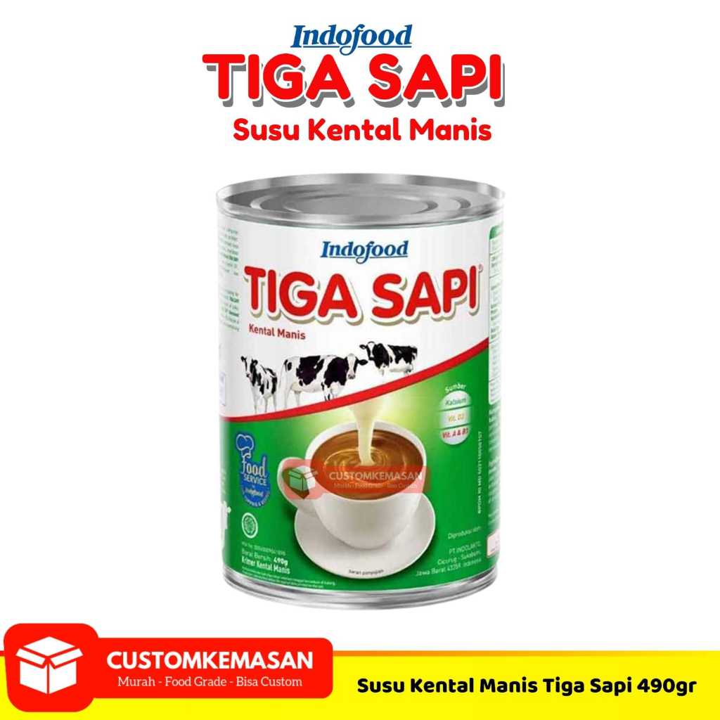 

Tiga Sapi Susu Krimer Kental Manis Kaleng 490gr ( 1pcs )