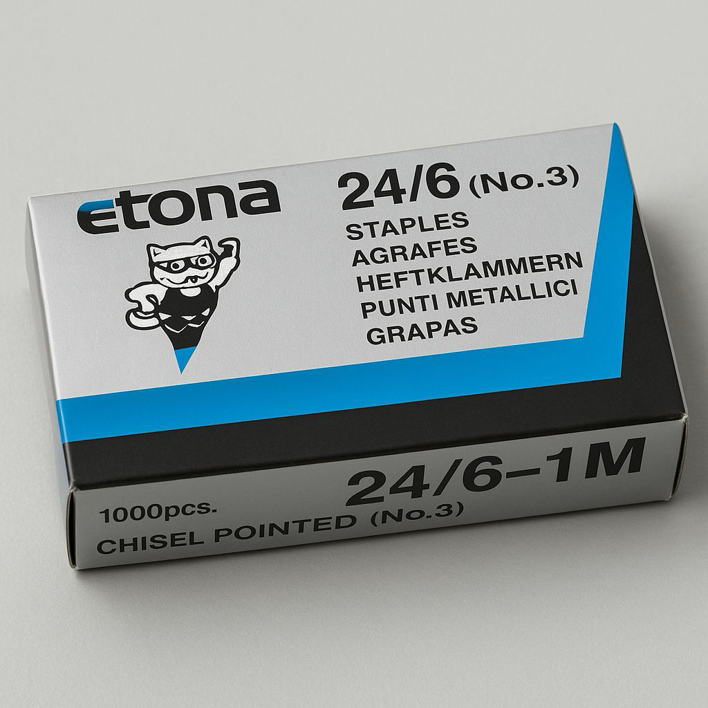 

isi ETONA No 3 Staples Etona 24/6-1M (1000 Pcs) – Isi Ulang Heft Stapler