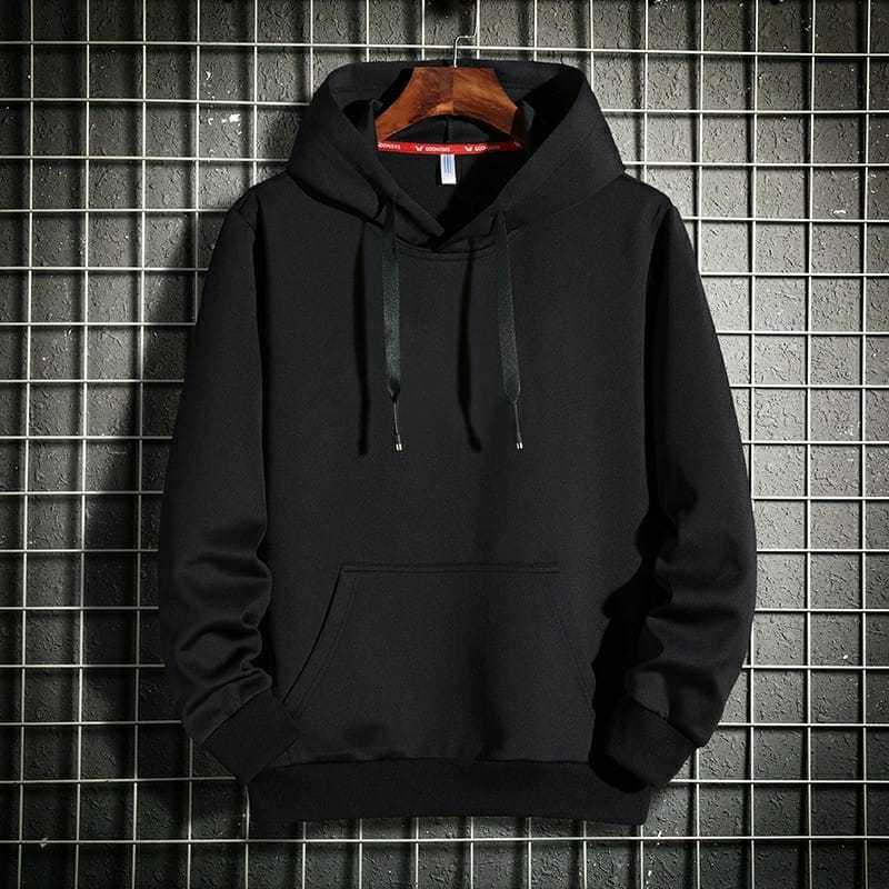 Hoodie sweater polos hitam maroon murah pria wanita flecee tebal hoodie basic hitam maroon polos
