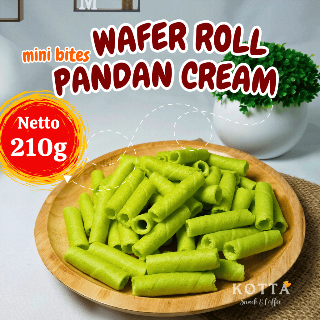 

Wafer Roll Mini Bites Pandan Cream 210 gram
