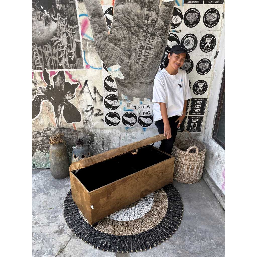 Bench Storage Penyimpanan - Bench Kotak - Bench Penyimpanan - Sofa Penyimpanan - Sofa multifungsi - 