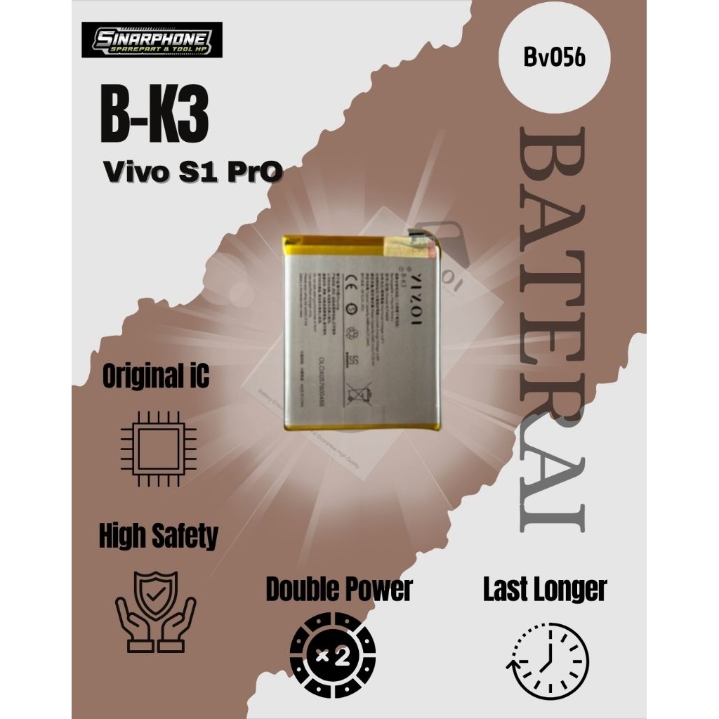 BATERAI B-K3 BATERAI VIVO S1 PRO