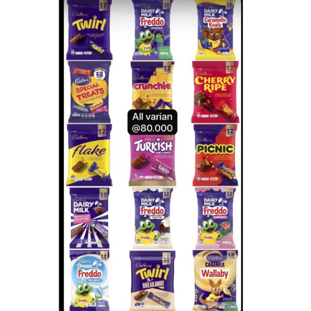 

cadbury aussie coklat import caramelo koala, special treats