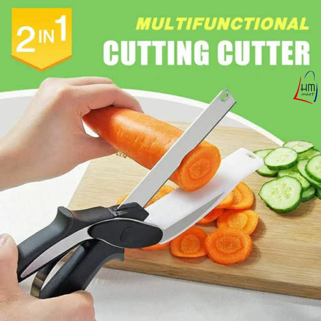 CLEVER CUTTER 2IN 1 / Pisau Gunting Sayur & Daging Serbaguna