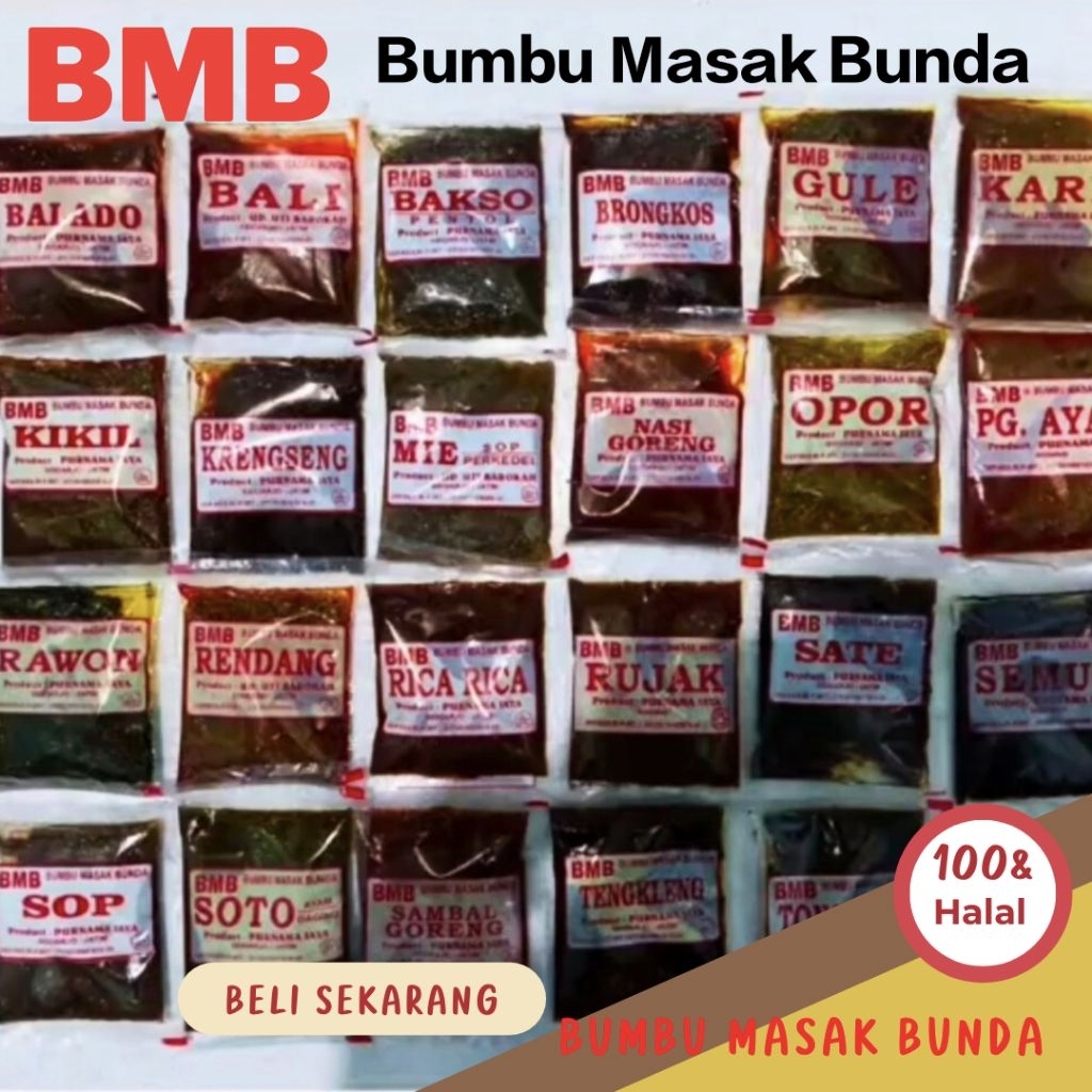 

BMB / 24 VARIAN BUMBU MASAK BUNDA / BUMBU MASAK INSTAN